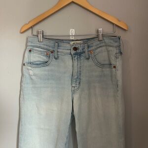 Madewell Light Wash Straight Leg Jeans